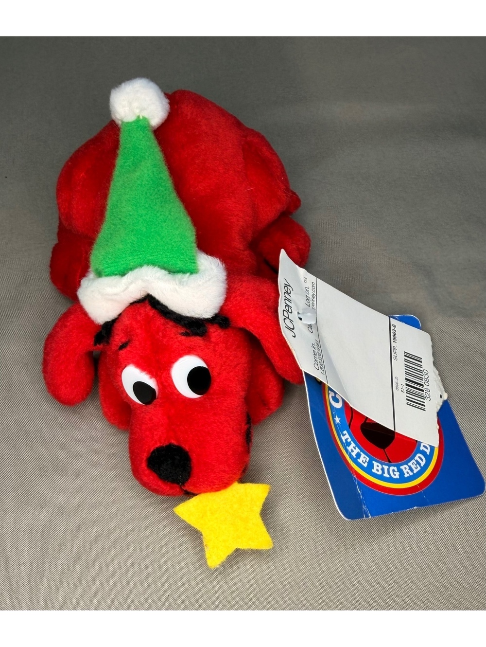 Clifford The Big Red Dog Plush Toy with Christmas Hat and Star